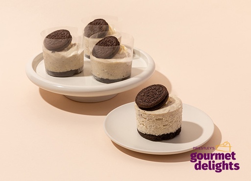 [PRICOOCREIND1334-UC6] Priestley's- Cookies & Cream Individual Cheesecake x 8