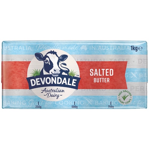 [DEVBUTTER-1KG-UC10] Devondale- Salted Butter 1kg