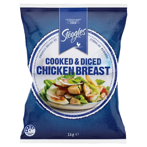 [STEG55973-UC6] Steggles Diced Chicken Breast 1kg