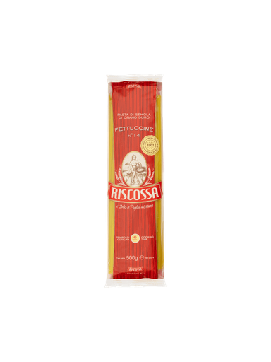 [RISCOSSA/914M-B] Riscossa- Fettuccine Semola Pasta 24x500gm (914M)