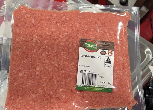 [LAMBMINCE-B] Fettayleh- Frozen 100% Lamb Mince 10 x 1kg