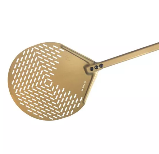 [GI-AV-37F] GHA ALUMINUM ROUND PERFORATED PIZZA PEEL 36CM