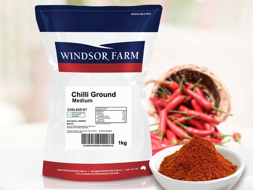[CHILLI/POWDER-UC10] Chilli Ground Medium Powder 1kg