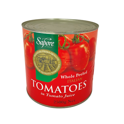 [SAPPEETOM2.5] SAPORE WHOLE ITALIAN PEELED TOMATOES 2500GM x 6 [B]