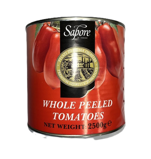 [SAPPEETOM2.5-B] Sapore - Whole Italian Peeled Tomatoes 2500gm x 6