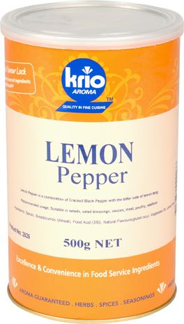 [PEPPER_LEMON-UC12] Krio Krush Lemon Pepper 700g Can