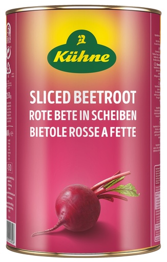 [KUHBEESLI4250-U] Kuhne- Crinkle Cut Beetroot Slices 4250ml (43027)