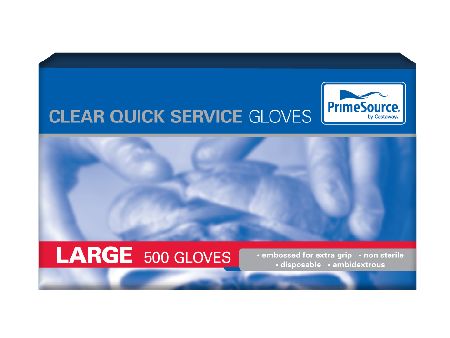 [GLOVES/QS/LARGE-UC10] Transparent Large Quick Serve Gloves x 500
