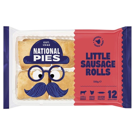 [TASBAKE_20405-B] Little Sausage Rolls 60g - 4 x 12 Pack