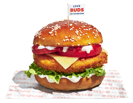 [VEGLB003-B] Love Buds Plant-Based Chicken Schnitzel Burgers 113g x 30