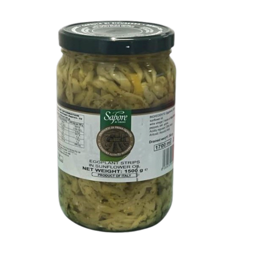 [SAPEGGPLANT-STRIPS-U] Sapore- Marinated Eggplant Strips 1700ml