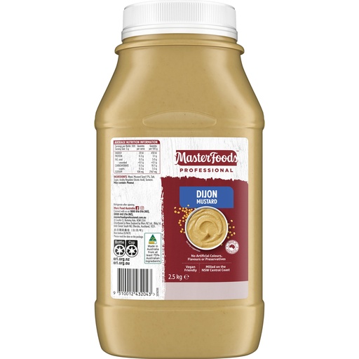 [MFDSMUSDIJ-UC6] Masterfoods- Professional Dijon Mustard 2.5 kg