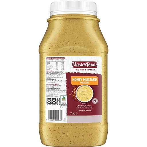 [MASHONMUSDRE] MasterFoods Professional Honey Mustard Dressing 2.5kg