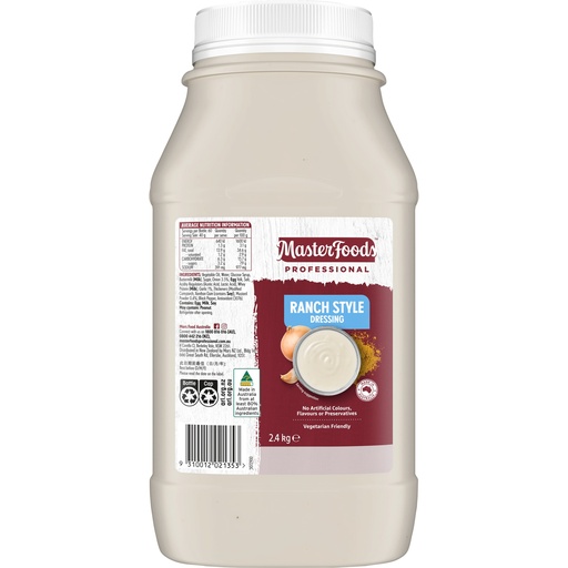 [MFDS/RANCH] MasterFoods Professional Ranch Dressing 2.4kg