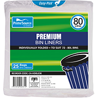 [GARBAGE-CLEAR-UC10] Natural Garbage Bags 72Lt x 25