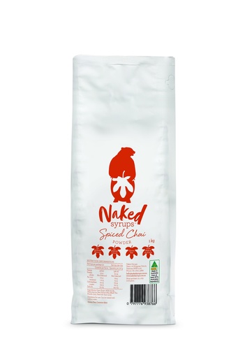 [NKDPWDR_CHAI-UC12] Naked Syrups- Spiced Chai Powder 1kg