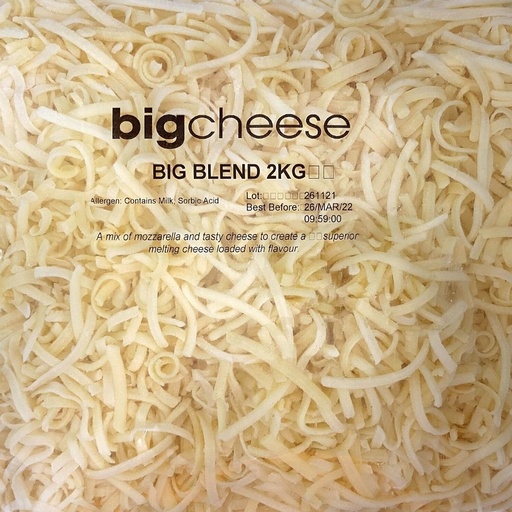 [BCBLCH2KG] P3 Big Blend Shredded Cheese 2kg (4) [U]