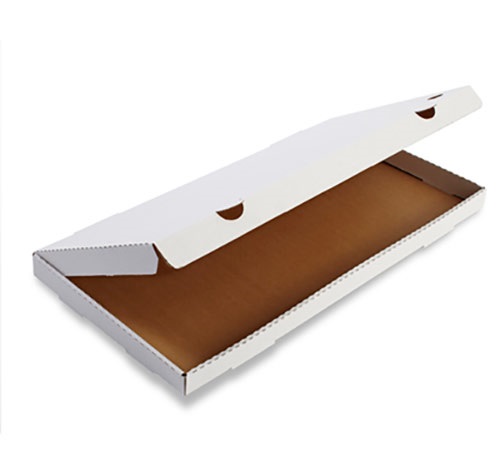 [PBFOPL1M-U] Plain White Pizza Boxes 1 Metre x 25 (35x100x5)