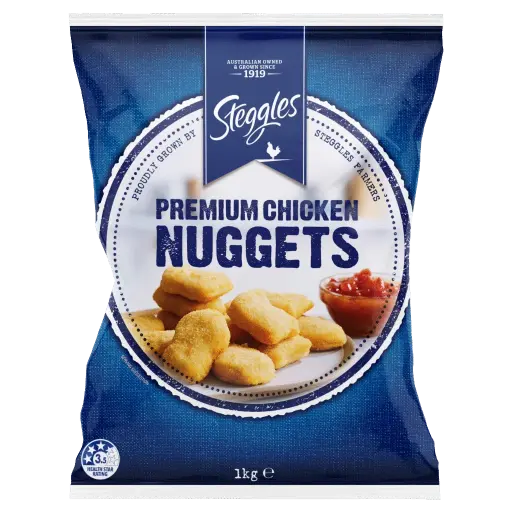 [STEG56282-UC6] Steggles Premium Chicken Nuggets 1kg