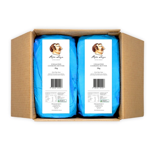 [PSCOOBUTUNS2-B] Pepe Saya- Unsalted Cooking Butter 2kg x 2