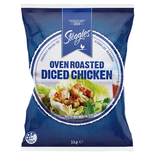 [STEG55975-UC6] Steggles Roasted Diced Chicken Meat 1kg