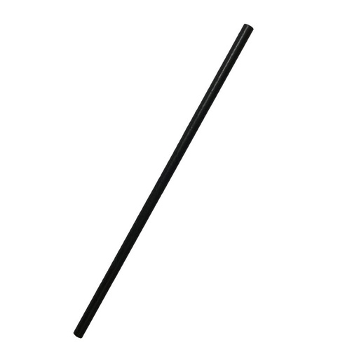 [STRAWS_PAPER_REG-B] Regular Black Paper Straws 6mm Dia x 197mm (2500)