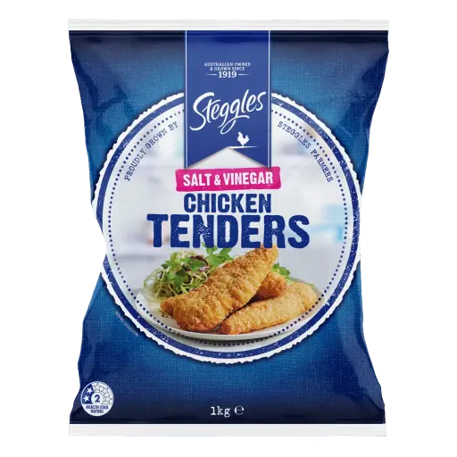 [STEG56363-UC6] Steggles Salt & Vinegar Tenders 1kg