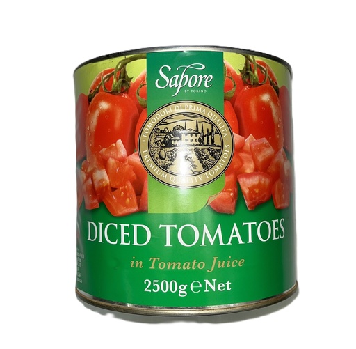 [SAPCHOPTOM2.5-B] Sapore- Diced / Chopped Tomatoes 2500g x 6