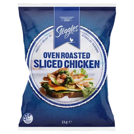 [STEG55974-UC6] Steggles Sliced Free Flow Chicken 1kg