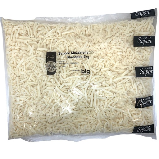 [SAPMOZFIN-B] Sapore- Mozzarella Fine Shred 4 x 2kg