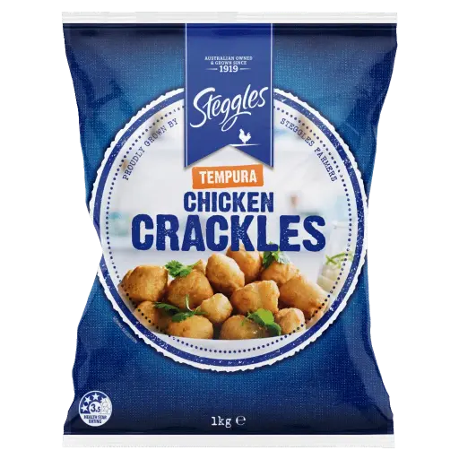 [STEG54292-UC6] Steggles Tempura Chicken Breast Crackles 1kg