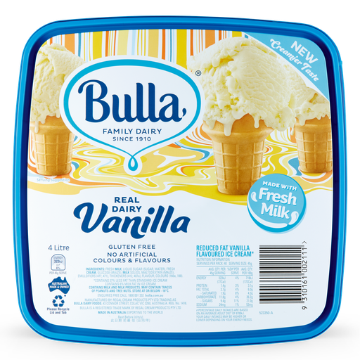 [ICECREAM4L-UC4] Bulla Vanilla Ice Cream 4lt