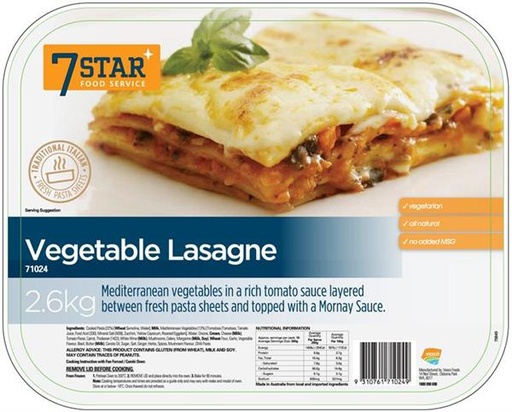 [7STAR_71024-UC5] 7 Star Vegetable Lasagne 2.6kg