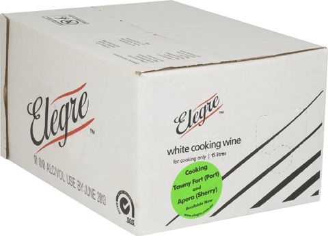 [ELEWINWHICOO15-B] Elegre- White Cooking Wine 15Lt