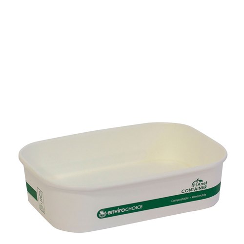 [PAPERREC500ML-B] White Paper Rect Containers 500mlx300
