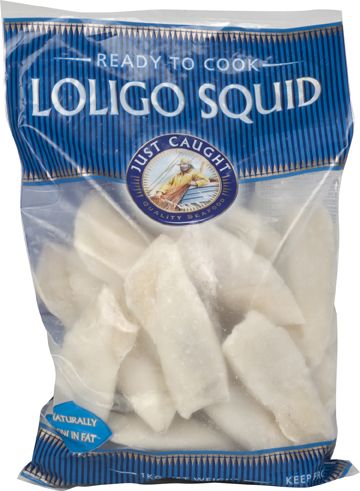 [SQUID/WHOLE/6-8-UC10] Whole Cleaned Loligo Squid (U/10) 6-8 Inch 1kg