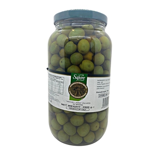 [SAPOLLIGWH2900-U] Sapore- Whole Sicilian 'Noccelara' Olives 2900g