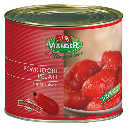 [VIAPEETOM2.5-B] Viander- Pomodori Pelati Supersalsati 6 x 2.5kg