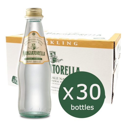 [MANSPA250-B] Mangiatorella- Sparkling Natural Water Glass 30x 250ml